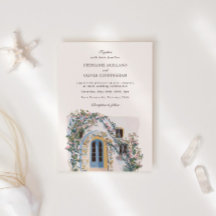 Casamento Italiano Mediterrâneo Aquarela Pastel