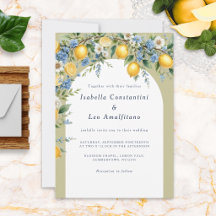 Casamento Italiano Personalizado com Arco de Limão