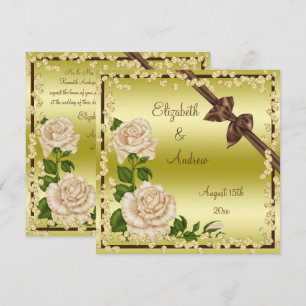 Convite Casamento Ivory Blossom, Arcos e Diamantes