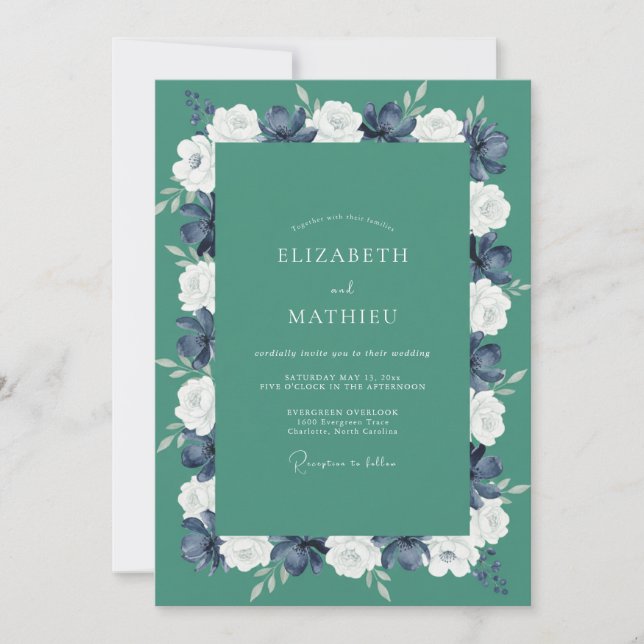 Convite Casamento Jade Peony (Frente)