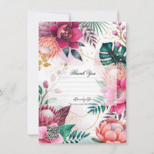 Convite Casamento Jardim Floral Paraíso Tropical de Poeira
