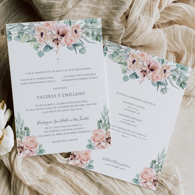 Convite Casamento Katrina Invitación de Boda Catolica (Criador carregado)