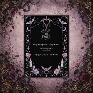 Convite Casamento Kawaii Gótico Pastel Caprichoso