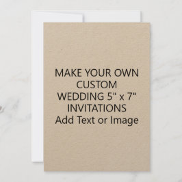 Convite Casamento Kraft de adição personalizada de imagem 