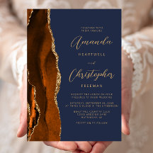 Casamento Laranja Queimada Ágata Dourado Azul Mari