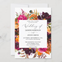 Casamento Laranja, Rosa Quente e Queda Púrpura Flo