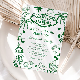 Convite Casamento Las Vegas Fun Doodle