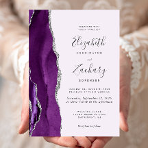 Casamento Lavanda Ágata Prata Roxo Moderno