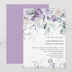 Convite Casamento Lavanda em Flor