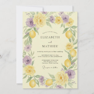 Convite Casamento Lavanda Limão Cítrico Eucalipto Suave
