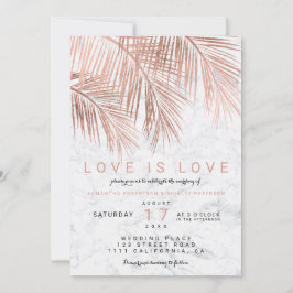 Convite Casamento lésbica do mármore cor-de-rosa moderno