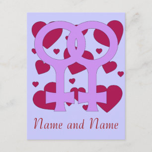 Convite Casamento Lésbico Corações