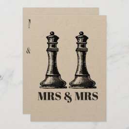 Convite Casamento Lésbico de Dois Queens