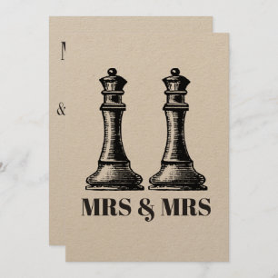 Convite Casamento Lésbico de Dois Queens