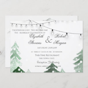 Convite Casamento Leve Da Cadeia Florestal Woodland