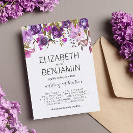 Convite Casamento Lilac De Lavanda Violeta Roxa De Jardim
