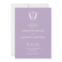 Casamento Lilac Personalizável do Monograma Crest
