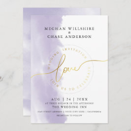 Convite CASAMENTO | Lilac Violet Watercolor
