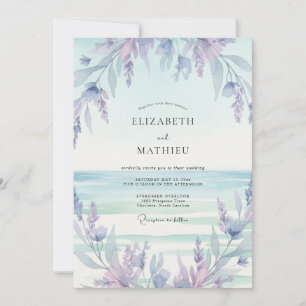 Convite Casamento Lilás Murcho Hortênsia Menta