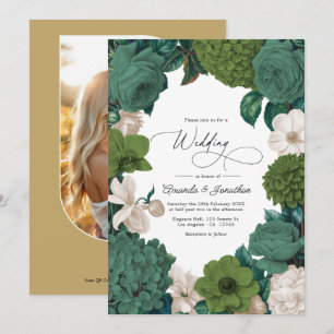 Convite Casamento Linha Verde Eucalipto, Oliva Samambaia e
