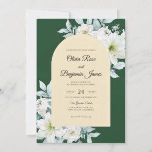 Convite Casamento Lírio Marfim Floresta