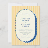 Casamento Listrado Azul e Amarelo
