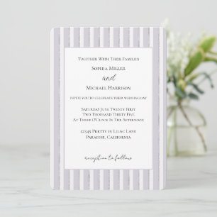 Convite Casamento Listras Brilho Glitter Lilás Roxo