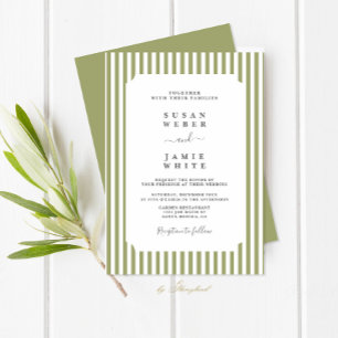 Convite Casamento Listras Verdes