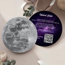 Casamento Lua Cheia Código QR Galáxia Moderna
