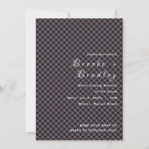 Convite Casamento Luxo Dark Grid