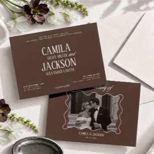 Convite Casamento Luxuoso Chocolate Marrom de Dinheiro Ant