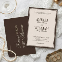 Casamento Luxuoso Clássico Marrom Creme Antigo