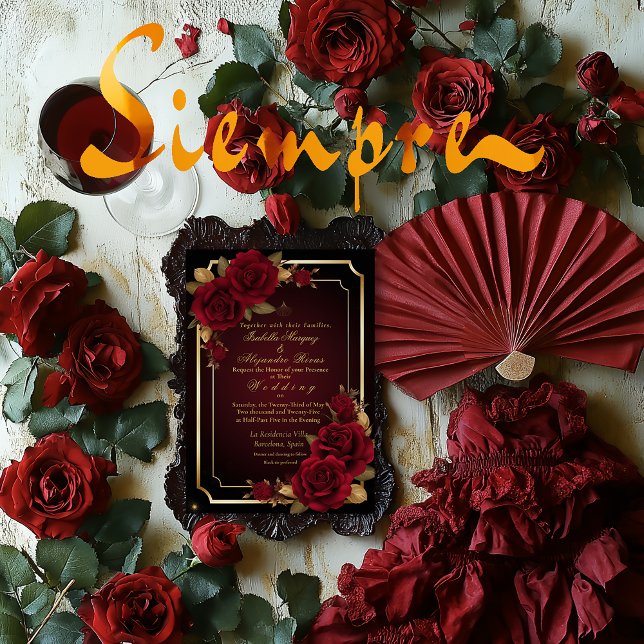 Convite Casamento Luxuoso de Rosa Moody Burgundy Escura (https://www.zazzle.com/z/s6nmc7ar?rf=238509546883191114
Elegant Burgundy Rose and Gold Invitation)