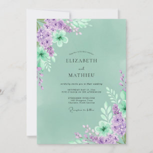 Convite Casamento Luxuoso Verde Esmeralda na Floresta