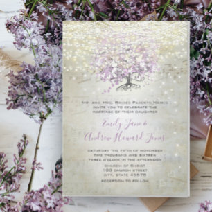 Convite Casamento Luzes e Estrelas do Conto de Fadas Lavan