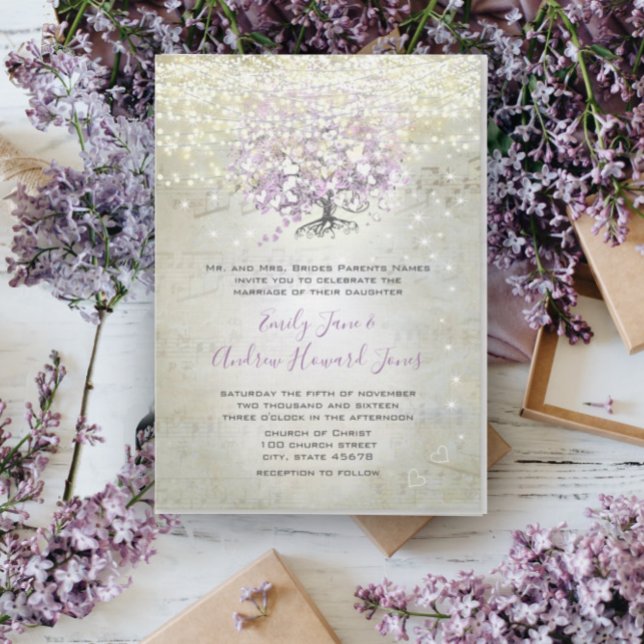 Convite Casamento Luzes e Estrelas do Conto de Fadas Lavan (Criador carregado)