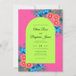 Convite Casamento Magenta Lima Tropical Eucalipto