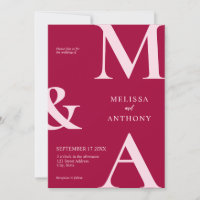 Casamento Magenta Minimalista Moderno