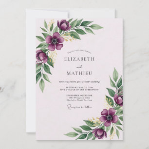 Convite Casamento Magnífico de Violeta na Primavera