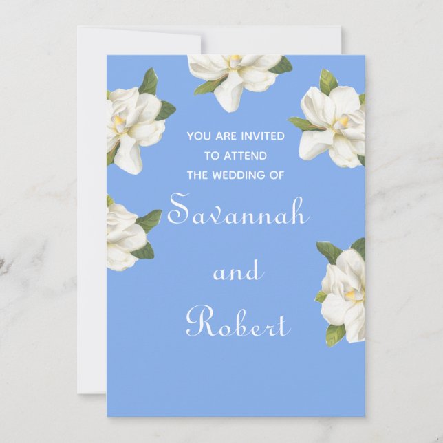 Convite Casamento Magnolia Blossom (Frente)