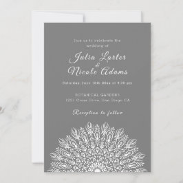 Convite Casamento Mandala de Grama Pampas Seca Pena Macia