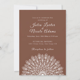 Convite Casamento Mandala de Grama Pampas Seca Pena Macia