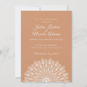 Convite Casamento Mandala de Grama Pampas Seca Pena Macia