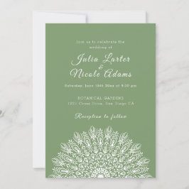 Convite Casamento Mandala de Grama Pampas Seca Pena Macia
