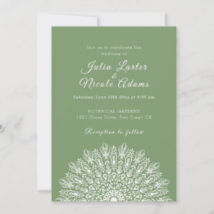 Convite Casamento Mandala de Grama Pampas Seca Pena Macia