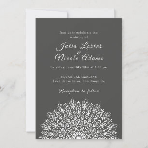 Convite Casamento Mandala de Grama Pampas Seca Pena Macia