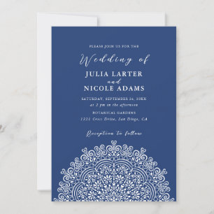 Convite Casamento Mandala Florescente Terreno Mexicano Ret