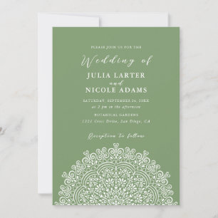 Convite Casamento Mandala Florescente Terreno Mexicano Ret