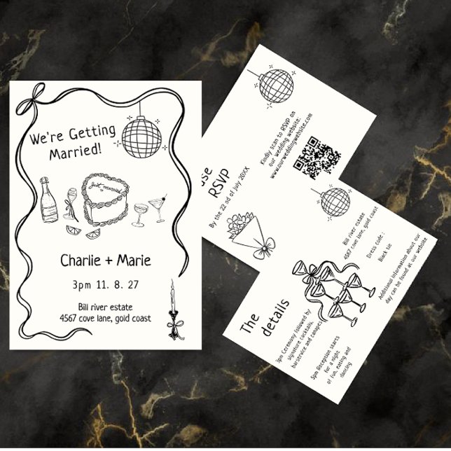 Convite Casamento manuscrito (Criador carregado)