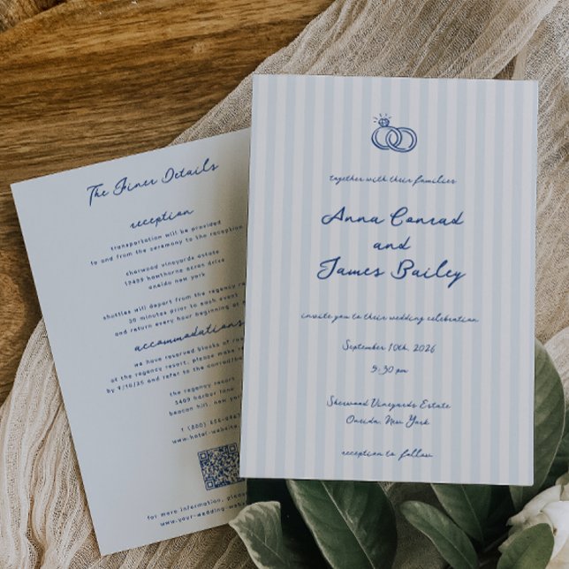 Convite Casamento Manuscrito Whimsical (Criador carregado)